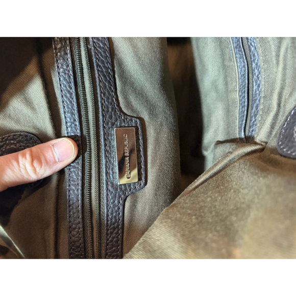 Banana Republic Woven Tote Bag Brown Boho Slouchy Shoulder Large - Picture 5 of 8